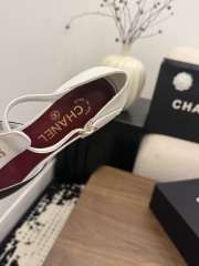 Uubags Chanel Mary Janes Lambskin In White & Black 5cm - 4