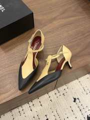 Uubags Chanel Mary Janes Lambskin In Beige & Black 5cm - 1
