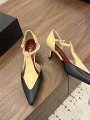 Uubags Chanel Mary Janes Lambskin In Beige & Black 5cm - 3