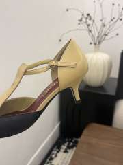 Uubags Chanel Mary Janes Lambskin In Beige & Black 5cm - 2