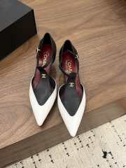 Uubags Chanel Mary Janes Lambskin In Black & White 5cm - 6