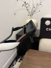 Uubags Chanel Mary Janes Lambskin In Black & White 5cm - 5