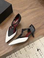 Uubags Chanel Mary Janes Lambskin In Black & White 5cm - 4