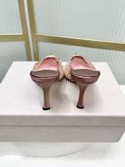 Uubags Jimmy Choo Rose Lace Crystal Mules with Gold Cap Toe 8cm - 3