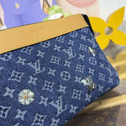 Uubags Louis Vuitton M27559 Pochette Voyage Souple Bag In Blue Monogram Denim Flowers Material 30x21x7.5cm - 2