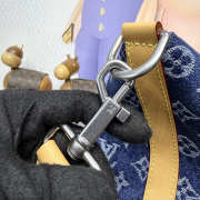Uubags Louis Vuitton M27555 Vagabond Hobo Bag In Blue Monogram Denim Flowers Material 48x38x14cm - 3