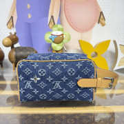 Uubags Louis Vuitton M28363 Dopp Kit Locker Bag In Blue Monogram Denim Flowers Material 23x13x12cm - 5