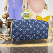 Uubags Louis Vuitton M28363 Dopp Kit Locker Bag In Blue Monogram Denim Flowers Material 23x13x12cm - 4