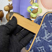 Uubags Louis Vuitton M28363 Dopp Kit Locker Bag In Blue Monogram Denim Flowers Material 23x13x12cm - 2