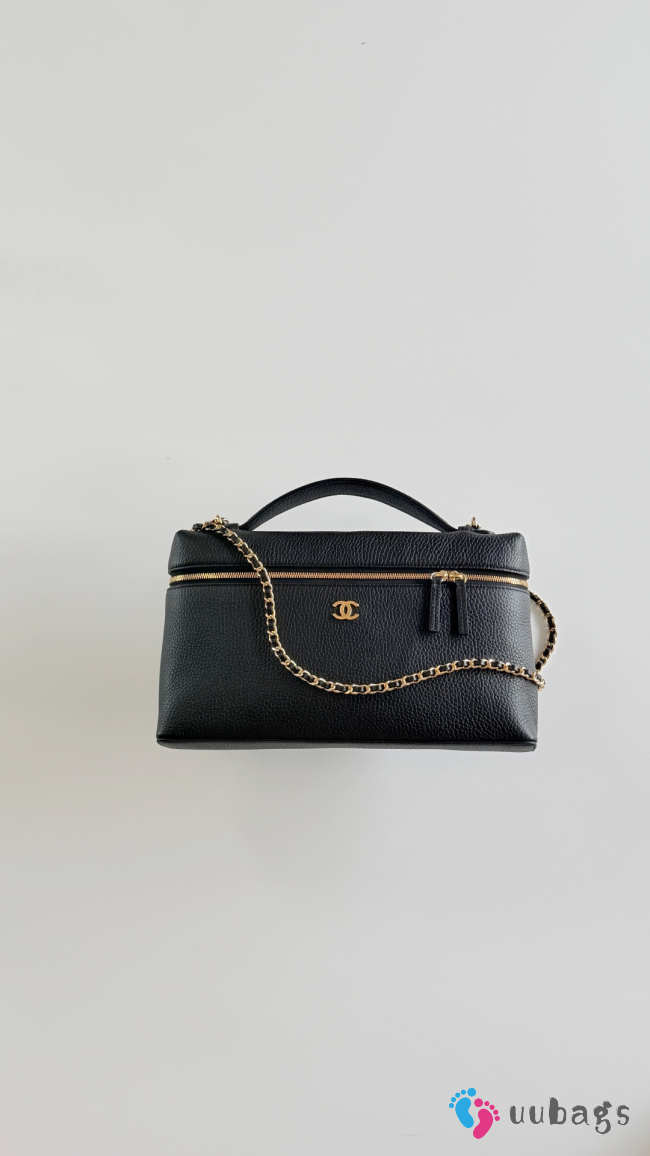Uubags Chanel Large Vanity With Chain In Grained Calfskin & Gold-Tone Metal Black 15x23x5cm - 1