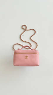 Uubags Chanel Small Vanity With Chain In Grained Calfskin & Gold-Tone Metal Light Pink 17x19x5cm - 1