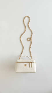Uubags Chanel Small Vanity With Chain In Grained Calfskin & Gold-Tone Metal Ivory 17x19x5cm - 4
