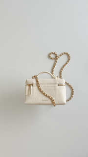Uubags Chanel Small Vanity With Chain In Grained Calfskin & Gold-Tone Metal Ivory 17x19x5cm - 3