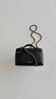Uubags Chanel Small Vanity With Chain In Grained Calfskin & Gold-Tone Metal Black 17x19x5cm - 6