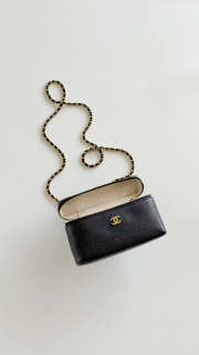 Uubags Chanel Small Vanity With Chain In Grained Calfskin & Gold-Tone Metal Black 17x19x5cm - 3