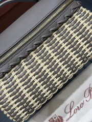Uubags Loro Piana Extra Pocket L19 Wicker Bag In Malt/Natural/Almond Tree/Sun Gold 19x12x7cm - 3