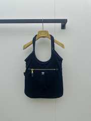 Uubags Miu Miu Ivy Crochet Bag In Blue/Chalk White 41.5x36cm - 5