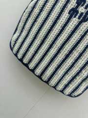 Uubags Miu Miu Ivy Crochet Bag In Blue/Chalk White 41.5x36cm - 4