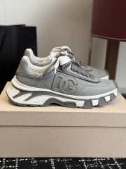 Uubags Dolce & Gabbana DG country road nylon and leather sneakers in grey/white - 1