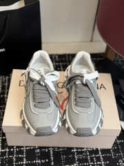 Uubags Dolce & Gabbana DG country road nylon and leather sneakers in grey/white - 5
