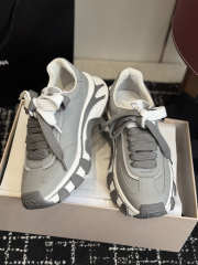 Uubags Dolce & Gabbana DG country road nylon and leather sneakers in grey/white - 3