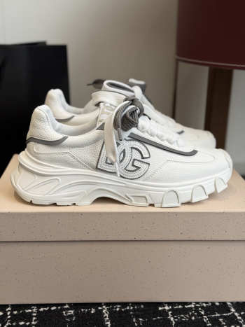 Uubags Dolce & Gabbana DG country road nylon and leather sneakers in white
