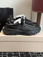 Uubags Dolce & Gabbana DG country road nylon and leather sneakers in black - 1