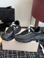 Uubags Dolce & Gabbana DG country road nylon and leather sneakers in black - 4