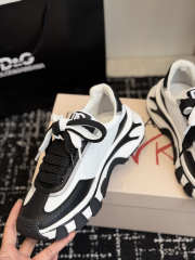 Uubags Dolce & Gabbana DG country road nylon and leather sneakers in white/black - 5
