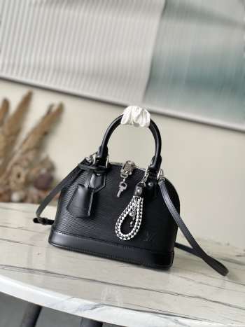 Uubags Louis Vuitton M28902 Alma BB Bag In Black 23.5x17.5x11.5cm
