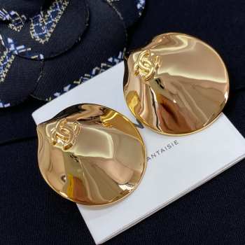 Uubags Chanel Coco Earrings Metal Metallic gold