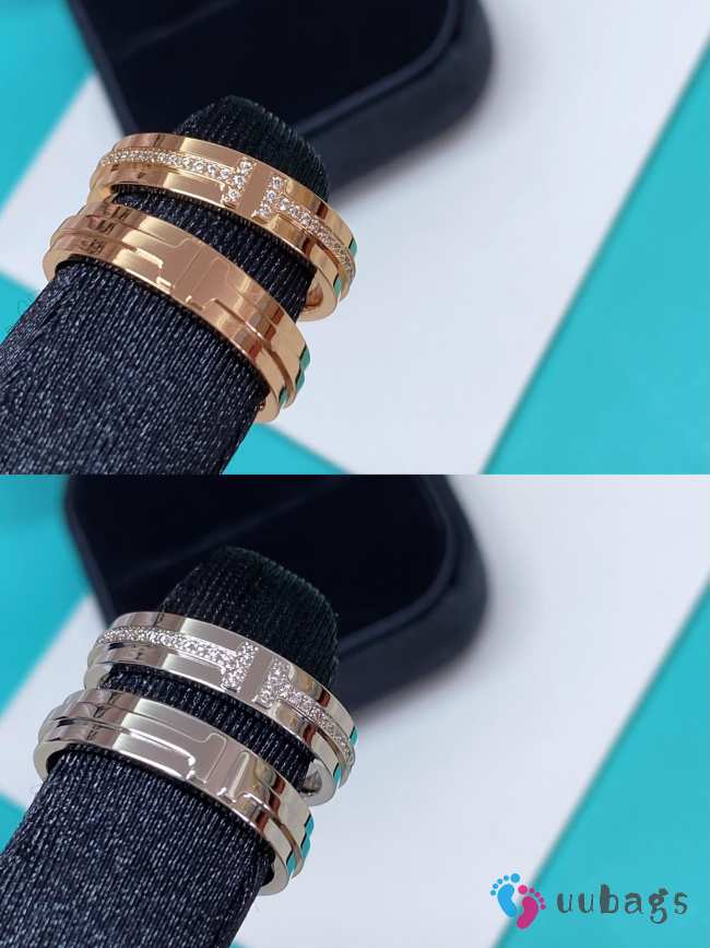 Uubags Tiffany T Narrow Diamond Ring in Rose Gold - 1