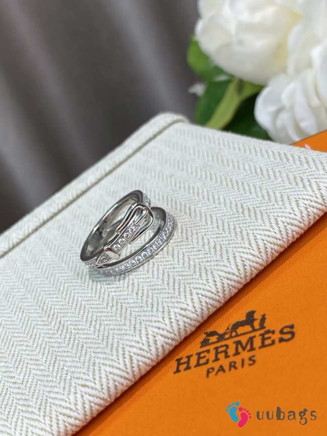 Uubags Hermes Etriviere ring in white gold set with diamonds - 1