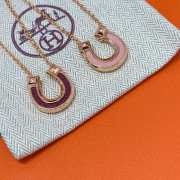 Uubags Hermes Jockette necklace in box calfskin and metal - 6