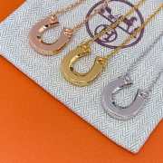 Uubags Hermes Jockette necklace in box calfskin and metal - 5