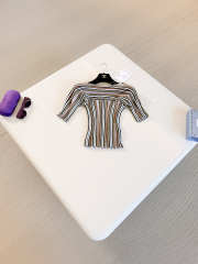 New Collection 2026 Chanel Shirt Cotton In Khaki, Blue & Orange - 6