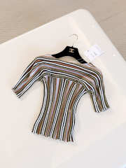New Collection 2026 Chanel Shirt Cotton In Khaki, Blue & Orange - 4
