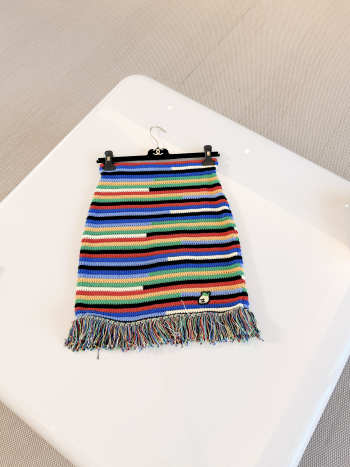 New Collection 2026 Chanel Short Skirt Cotton In Red, Blue, Green & Yellow