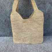 Uubags Celine Classic Panier Shopper Cabas In Raffia And Calfskin - Natural/Tan 32.5x28x20cm - 2