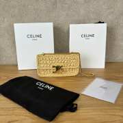 Uubags Celine Small Triomphe Woven Raffia Crossbody Bag Natural 20.5x11.5x4cm - 5