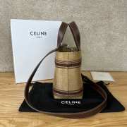 Uubags Celine mini Cabas in Textile with raffia effect and calfskin bag 23x19x11cm - 2