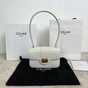 Uubags Celine Josephine Teen Bag In White Shiny Calfskin 18.5x13x5cm - 1