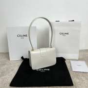Uubags Celine Josephine Teen Bag In White Shiny Calfskin 18.5x13x5cm - 5