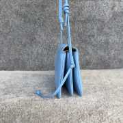 Uubags Celine Trio Flap Bag In Sky Blue Smooth Lambskin Leather 22.5x13x3.5cm - 6