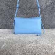 Uubags Celine Trio Flap Bag In Sky Blue Smooth Lambskin Leather 22.5x13x3.5cm - 5