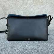 Uubags Celine Trio Flap Bag In Black Smooth Lambskin Leather 22.5x13x3.5cm - 1