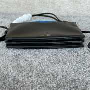 Uubags Celine Trio Flap Bag In Black Smooth Lambskin Leather 22.5x13x3.5cm - 4