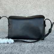 Uubags Celine Trio Flap Bag In Black Smooth Lambskin Leather 22.5x13x3.5cm - 3