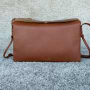 Uubags Celine Trio Flap Bag In Soft Tan Smooth Lambskin Leather 22.5x13x3.5cm - 1