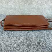 Uubags Celine Trio Flap Bag In Soft Tan Smooth Lambskin Leather 22.5x13x3.5cm - 4